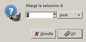 La finestra di dialogo «Allarga la selezione»