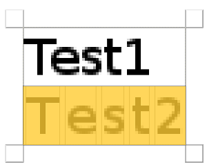 Esempio di crenatura del testo