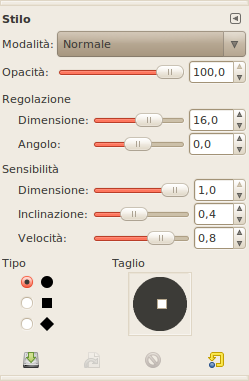 Tool Options Dialog