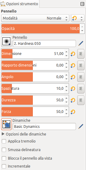 Tool Options Dialog