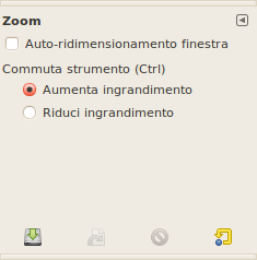 Finestra di dialogo delle opzioni dello strumento