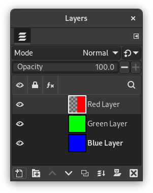 Alpha channel example: One transparent layer
