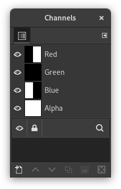 Alpha channel example: Two transparent layers