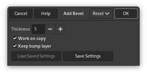 «Add Bevel» options