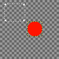 Example of aligning relative to a selection