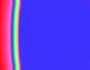 Ilustración de los efectos de las tres opciones de repetir degradado, para el degradado Abstract 2.