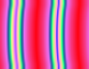 Ilustración de los efectos de las tres opciones de repetir degradado, para el degradado Abstract 2.