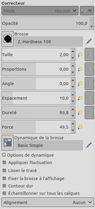 Tool Options Dialog