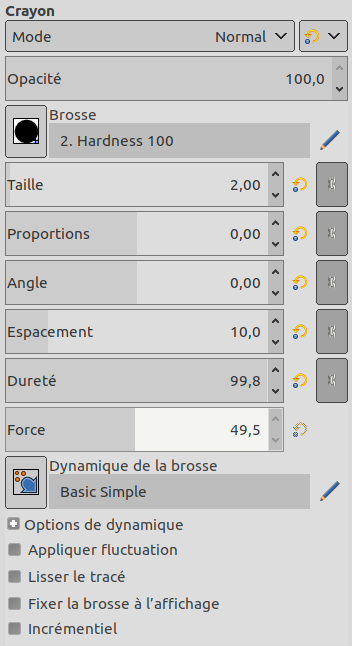 Tool Options Dialog