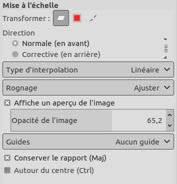 Tool Options Dialog