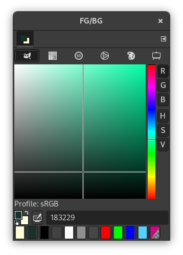 Selettore colore di GIMP
