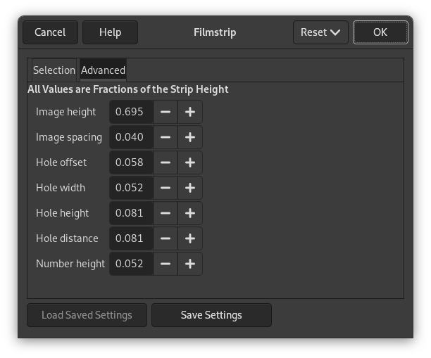 Filmstrip filter options (Advanced)