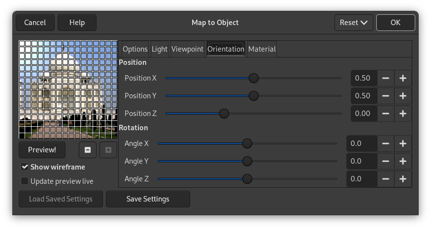 Map Object options (Orientation)