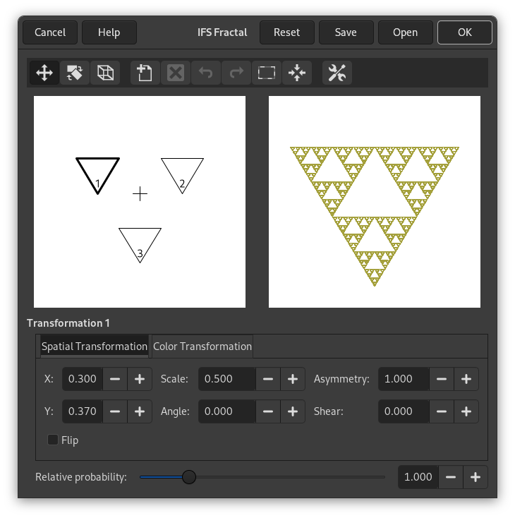 IFS Fractal filter options