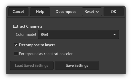 Decompose command options