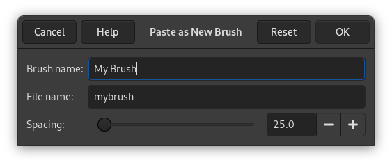 The New Brushdialog