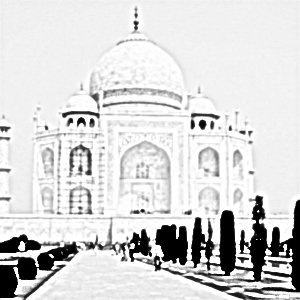 Voorbeeld voor het filter “Fotokopie”