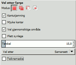 Dialogvindauget for verktøyinnstillingane