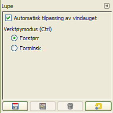Dialogvindauget for verktøyinnstillingane
