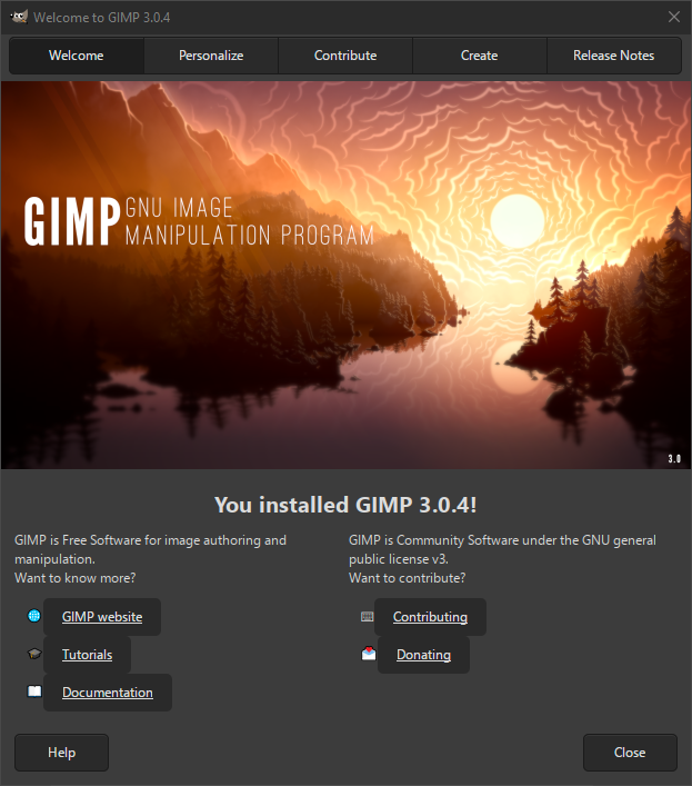 The Welcome Dialog