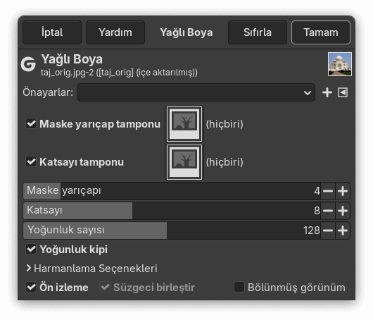 “Yağlı Boya” süzgeci seçenekleri