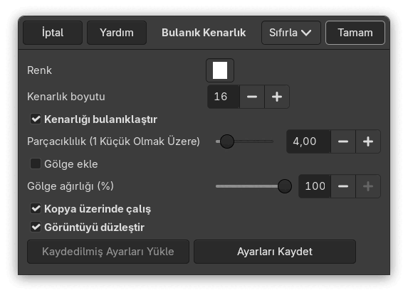 “Bulanık Kenarlık” seçenekleri