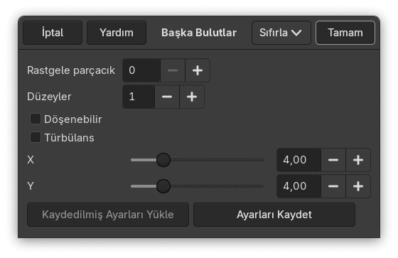 “Difference Clouds” filter options