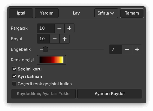 “Lav” süzgeci seçenekleri
