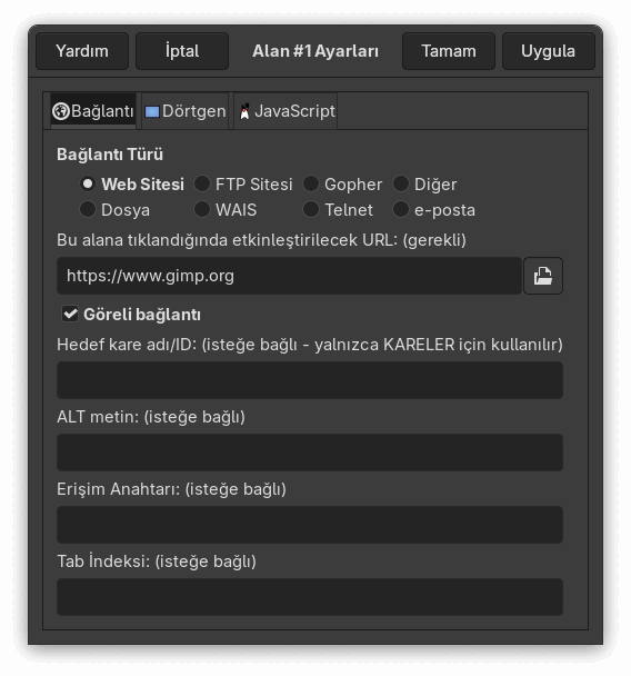 Görüntü eşlemi alanını düzenleme