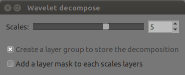 ”Wavelet decompose” options