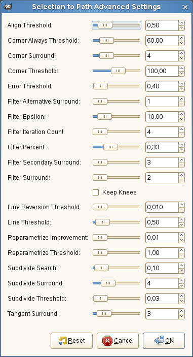 The „Advanced Settings” dialog window